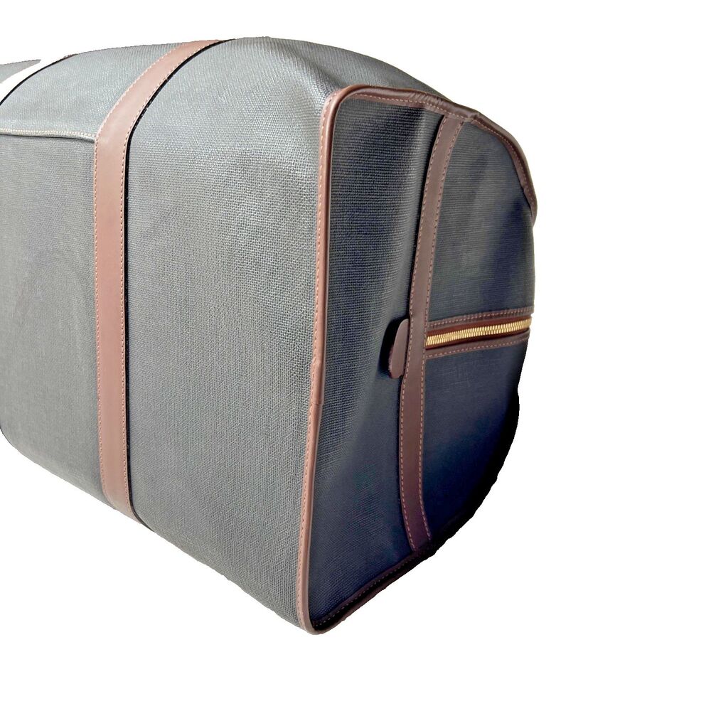 Dunhill Boston Weekender Bag Leather  & Coated Canvas-Luggage Tag & Lock/key - Picture 8 of 15